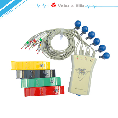 Macchina basata su PC del PC ECG dell'apparecchio medico del computer ECG di dimensione del centro commerciale del cavo di Gray 12