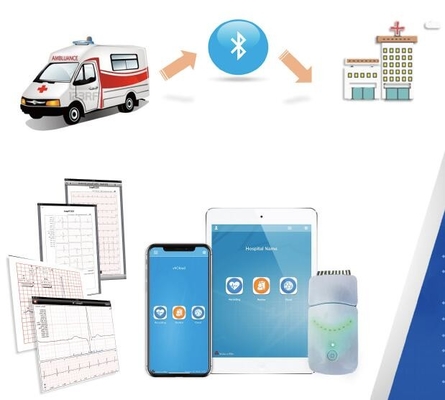Connessione Bluetooth senza fili della macchina di Ecg dei dispositivi dell'IOS con una piccola scatola di tre colori