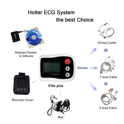 il Manica/3 Manica del monitor 12 di 0.05-60HZ Holter ECG si collega con i registratori bianchi