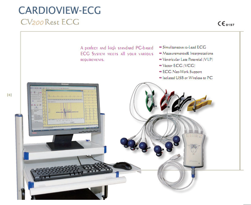 Analisi a macchina del monitor automatico di Manica ECG di elettrocardiogramma 12 di Digital per Windows