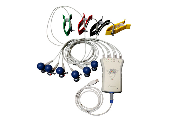Macchina portatile di Eeg del monitor tenuto in mano di Ecg di 12 cavi con risoluzione 0.4uV