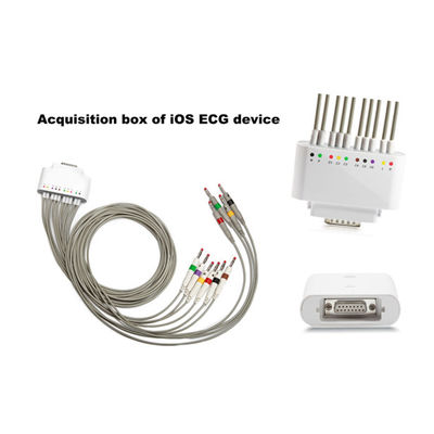 Macchina di riposo dell'IOS Bluetooth ECG dell'amplificatore del cavo astuto di Simultenaous 12